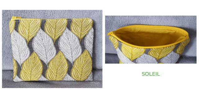 Trousse plate en jacquard - Divers motifs