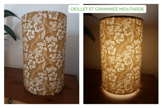 Lampe d'ambiance en tissu - Taille L - Divers motifs