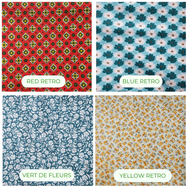 Trousse plate en coton - Divers motifs