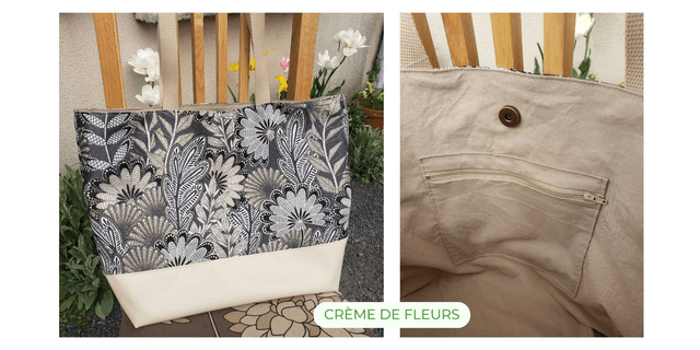 Sac cabas - Tissu jacquard - Divers motifs et tailles