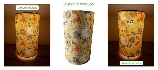 Lampe d'ambiance en tissu - Taille S - Divers motifs enfants