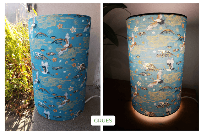 Lampe d'ambiance en tissu - Taille L - Divers motifs