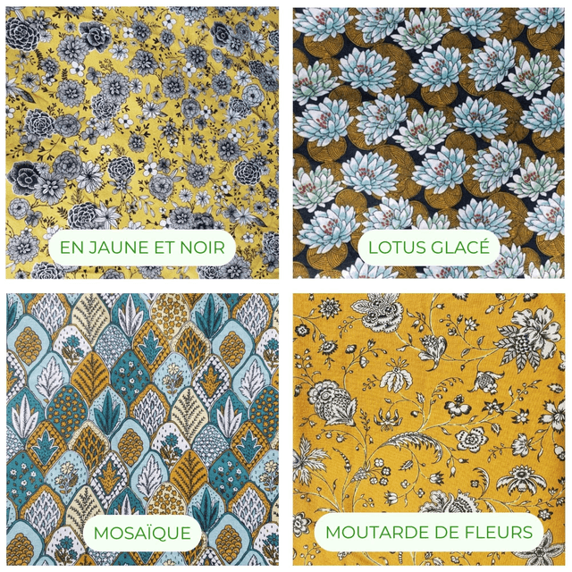 Trousse plate en coton - Divers motifs
