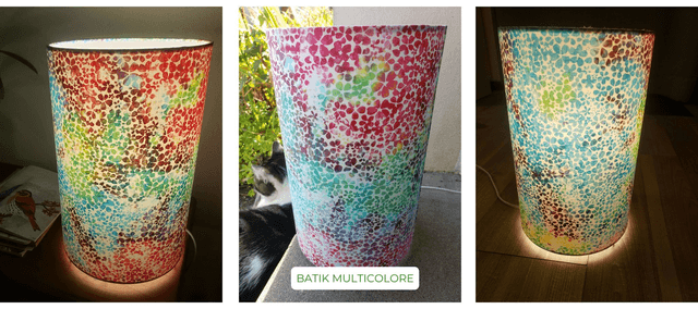 Lampe d'ambiance en tissu - Taille L - Divers motifs