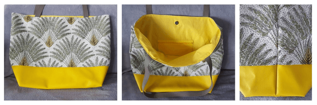 Sac cabas - Tissu jacquard - Divers motifs et tailles
