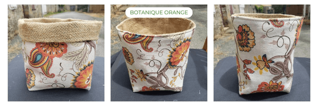 Panière - Tissu et toile de jute - Divers motifs